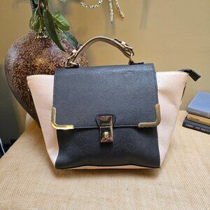 DUNE of London Winged Peach/Gray Satchel